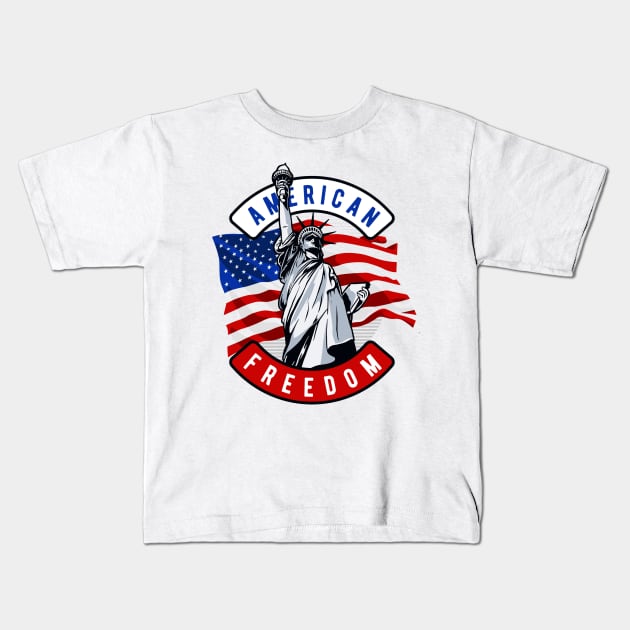 I love peaceful America Kids T-Shirt by SAE